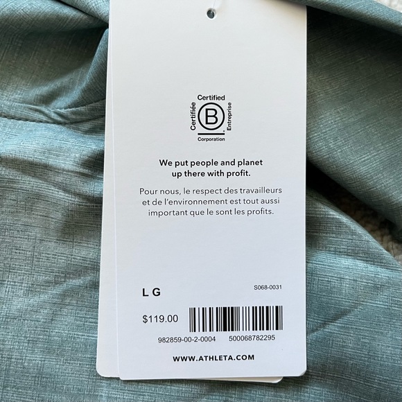 ATHLETA NWT URBANITE TOP SIZE LARGE SPORTY ACTIVE ATHLEISURE OUTDOORS - Picture 5 of 8